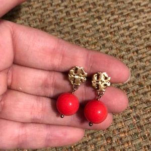 Tory burch ball drop earrings